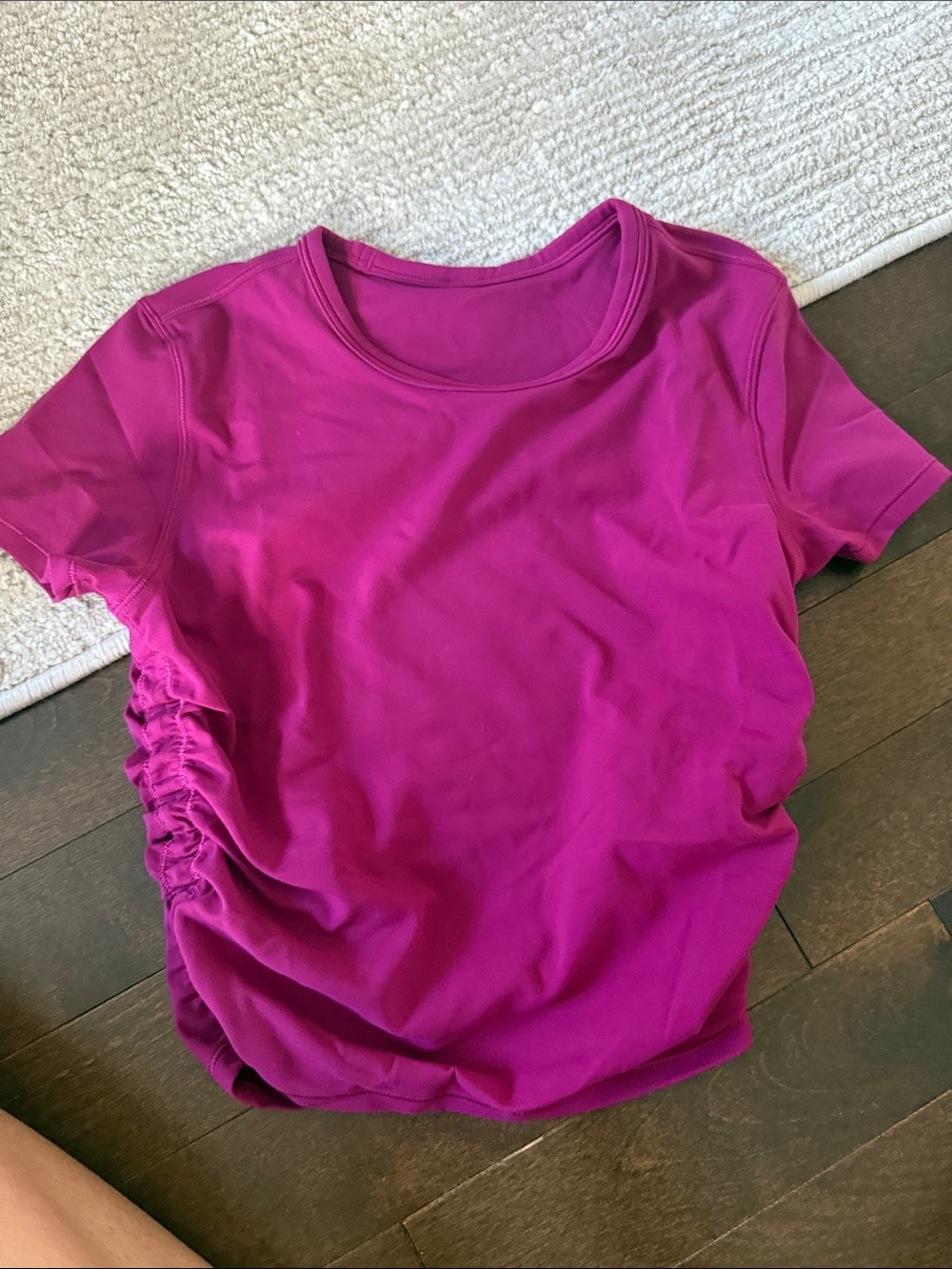 lululemon athletica Short Sleeve Ruched Side Top - Magenta